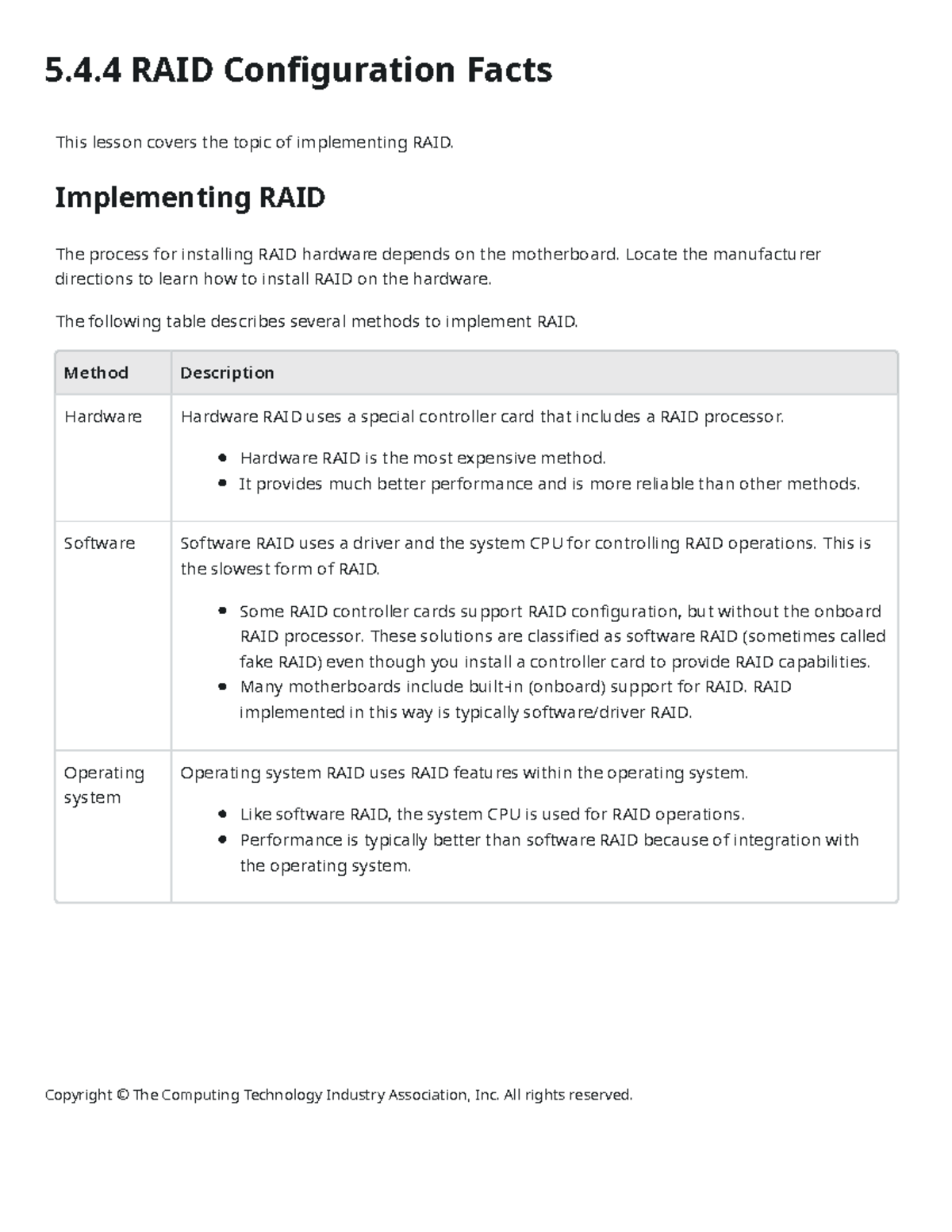 CompTIA RAID Configuration Guide: Implementing RAID Solutions - 5.4 ...