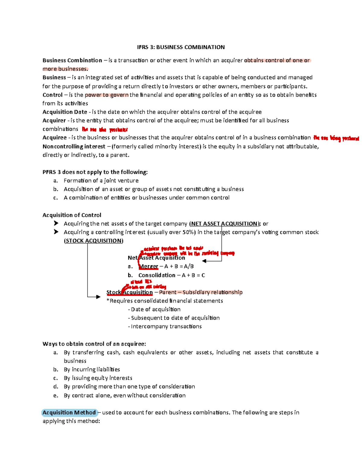 ABC - Business Combinations Under IFRS 3: Key Concepts and Problems ...