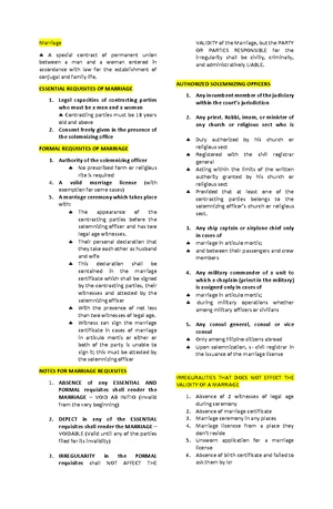 Civil Code of the Philippines: Summary of Arts. 1-413 on Persons ...