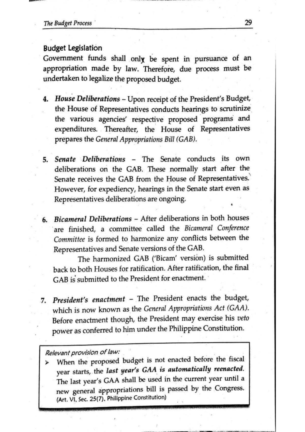 Budget Process Overview: Legislation, Appropriations, and Execution ...