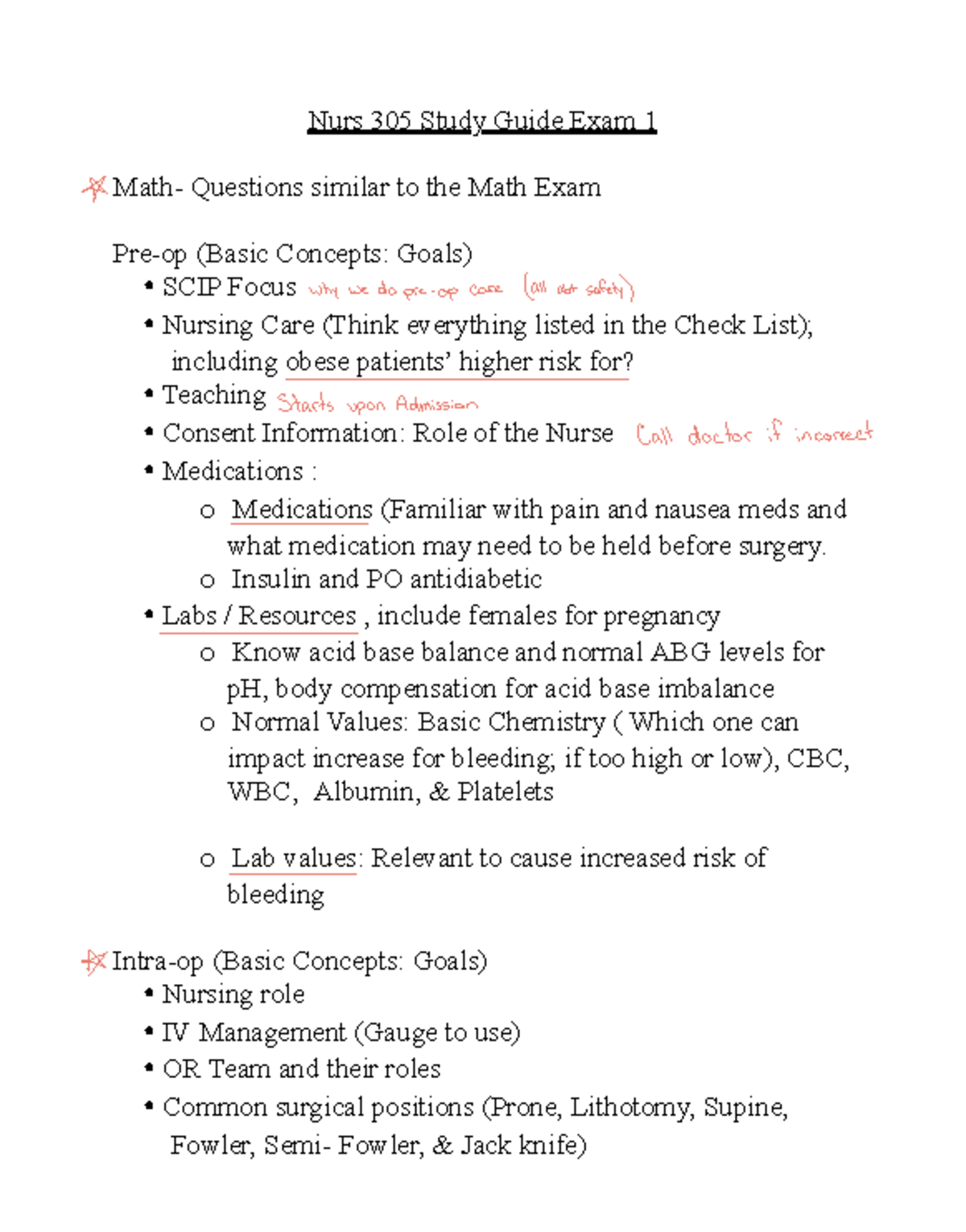 NURS 305 Study Guide: Key Concepts for Exam 1 Preparation - Studocu