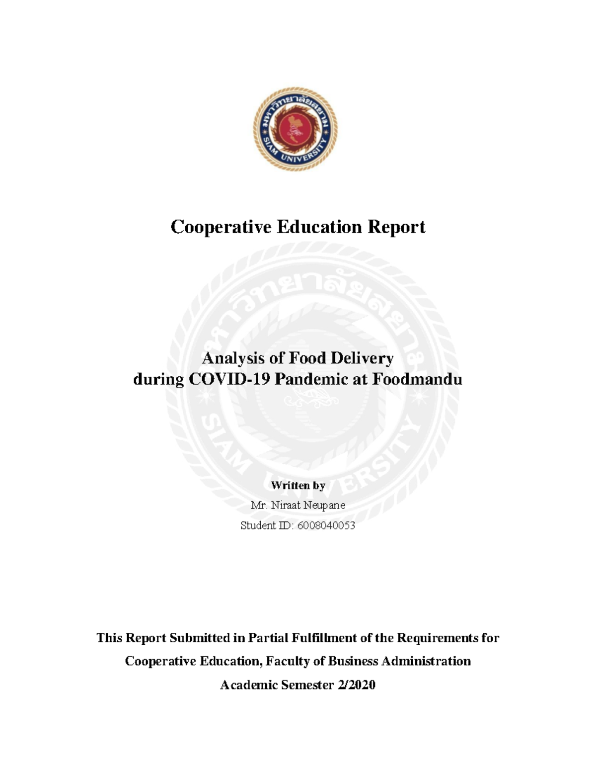 BBA 2020 COOP Report: Food Delivery Analysis During COVID-19 at ...