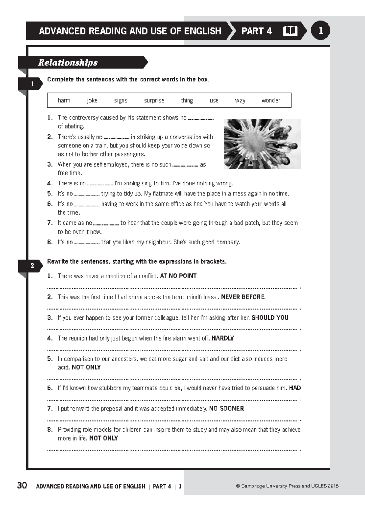 Booster C1 ADVANCED Reading and Use of English PART 4 UOE - Studocu