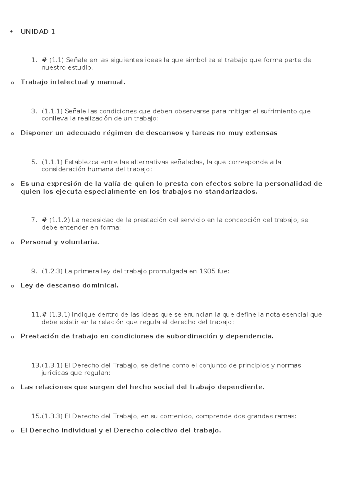 Preguntas Clave para el Estudio de Derecho Laboral - DL 101 - Studocu