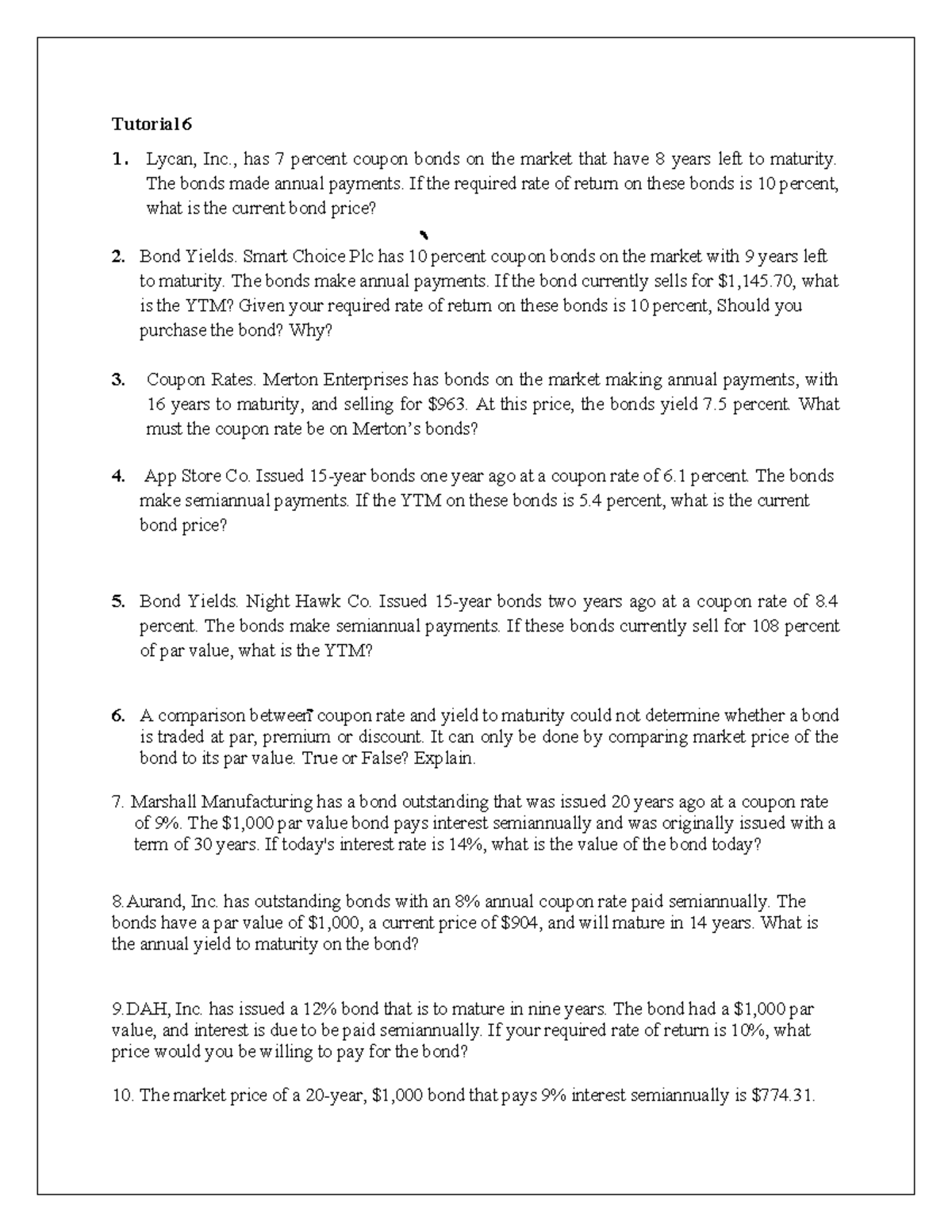 FIN201 Final Exam Study Guide: Key Concepts & Questions - Studocu
