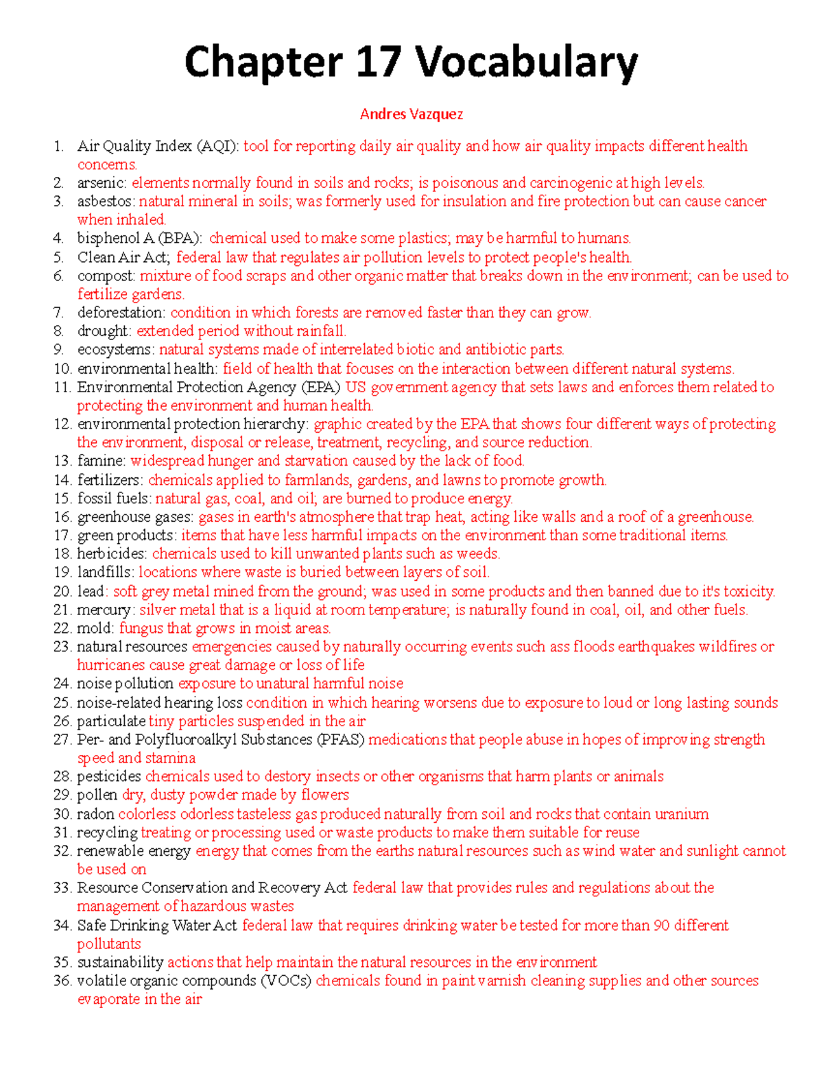 Chapter 17 Vocabulary Here Yo Go Chapter 17 Vocabulary Andres