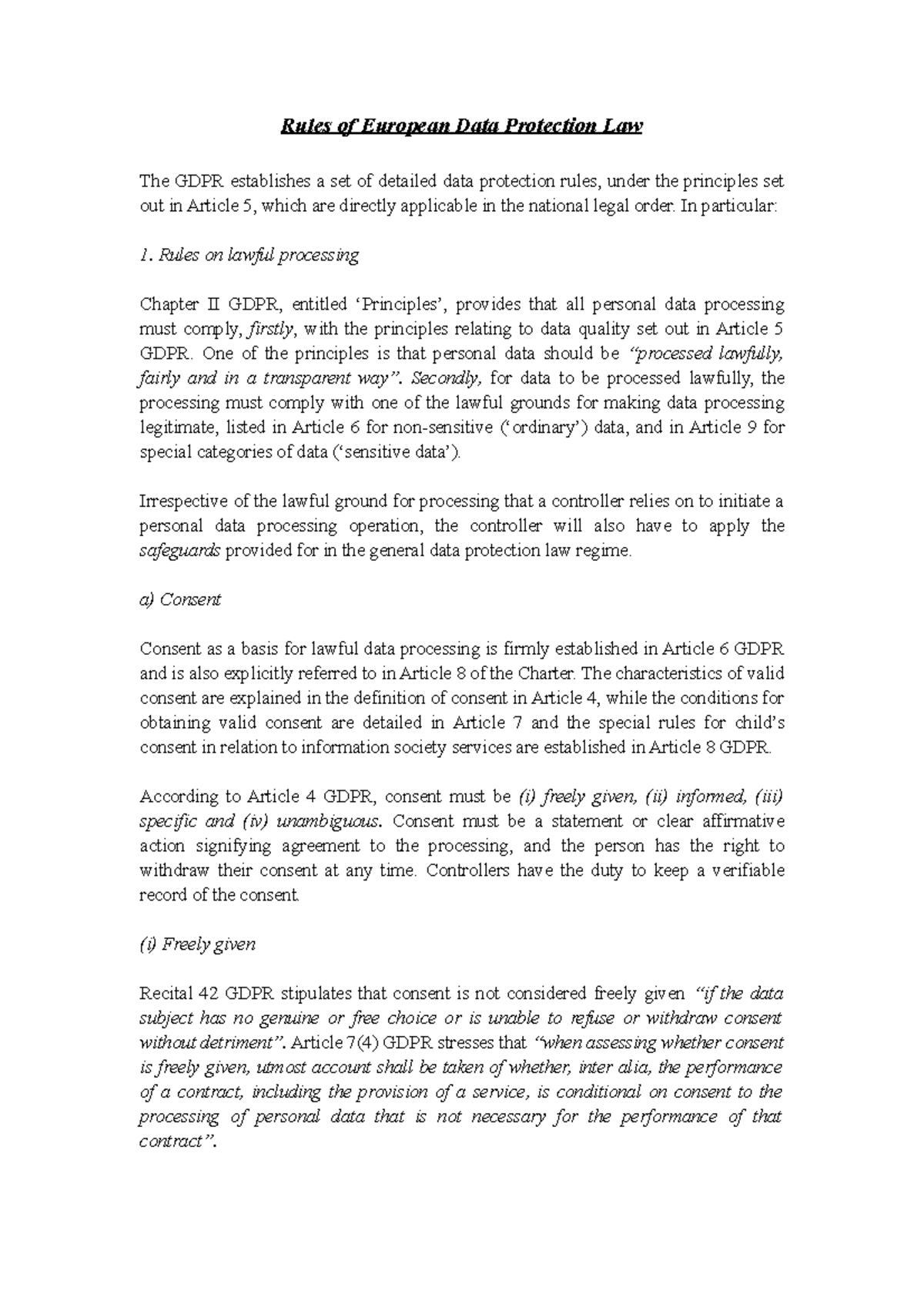European Data Protection Law: Detailed Rules & GDPR Principles ...
