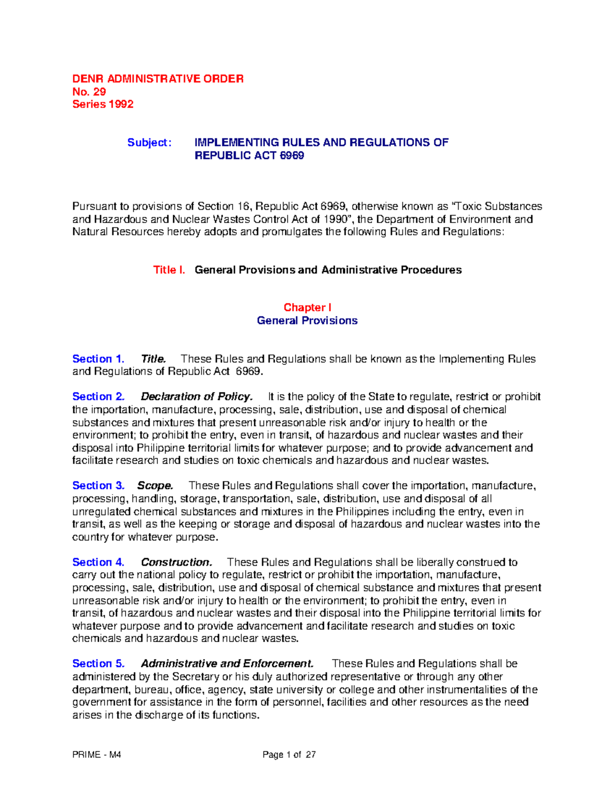 NATSC 13 RA 6969: Implementing Rules of Republic Act 6969 Regulations ...