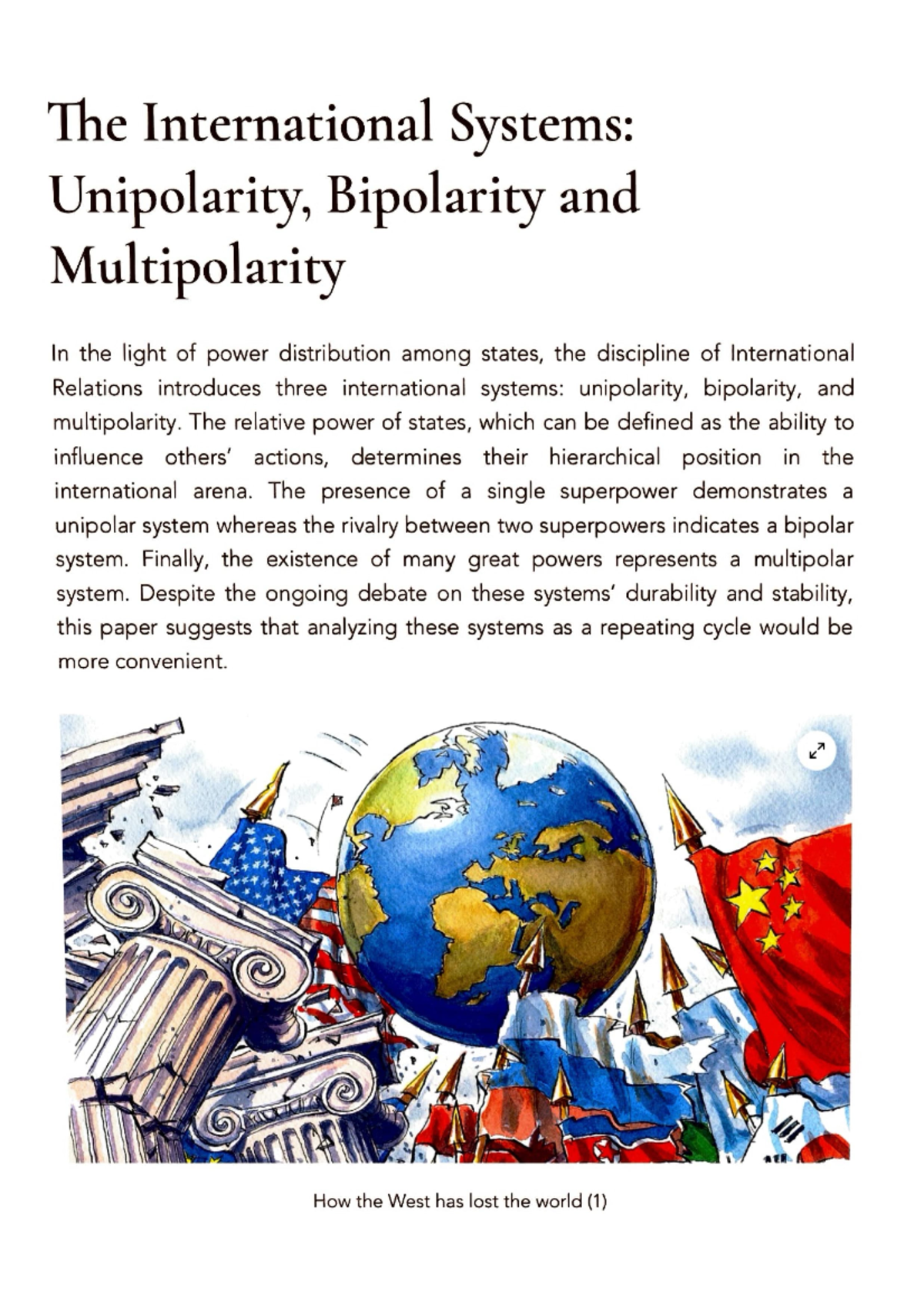 International Relations: Unipolarity, Bipolarity & Multipolarity ...