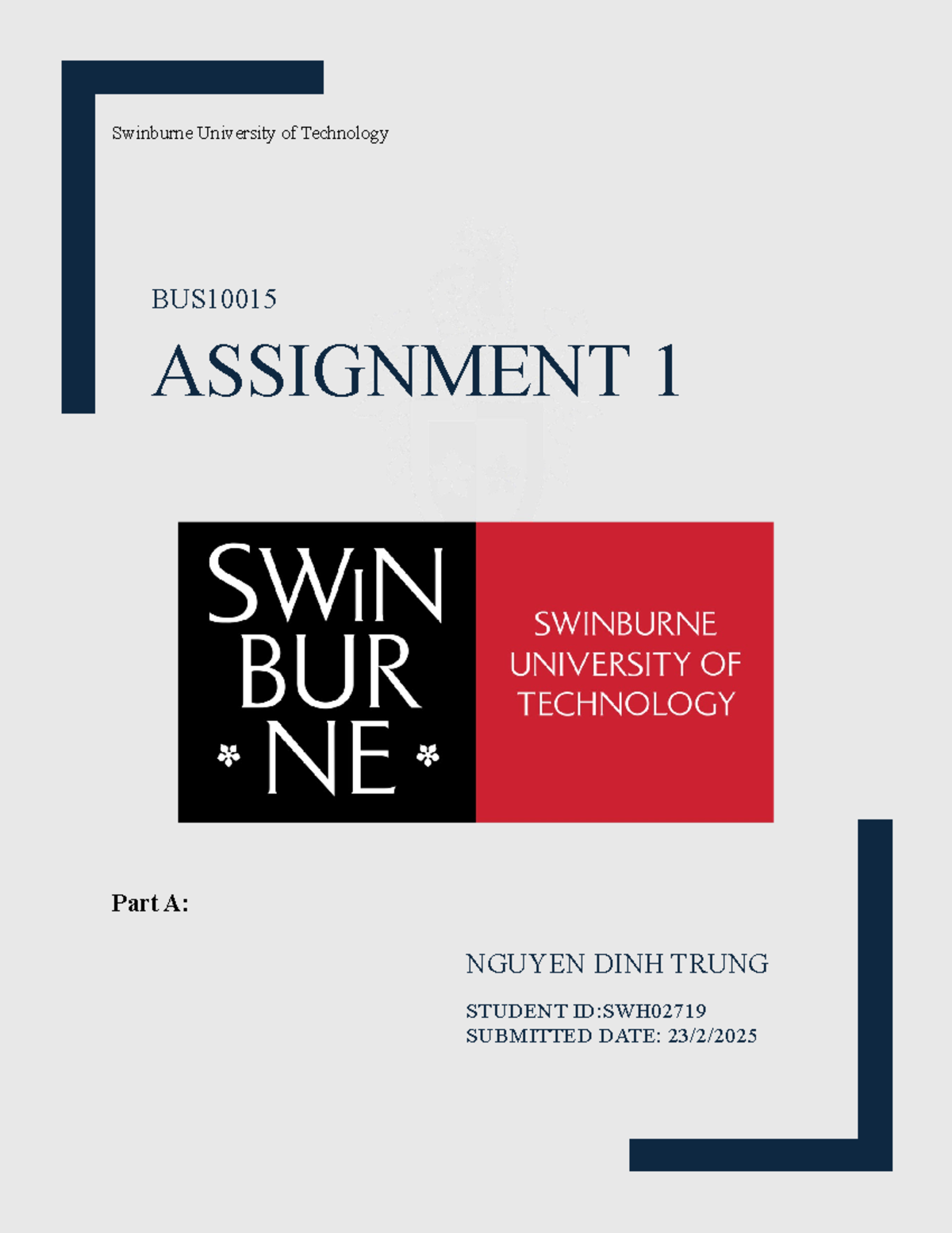 BUS10015 Assignment 1: Reflection on Profile Creation & Designated ...