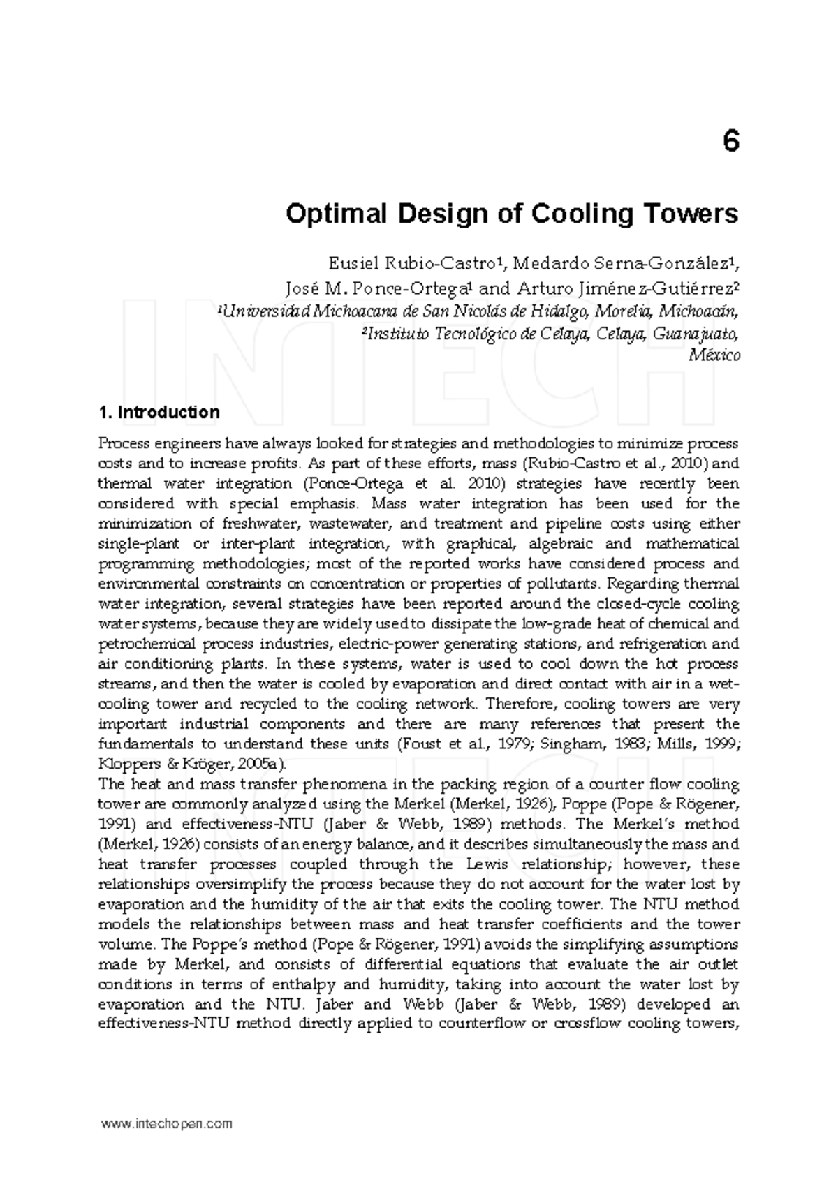 Optimal Design of Cooling Towers: A Comprehensive Study on Methods and ...