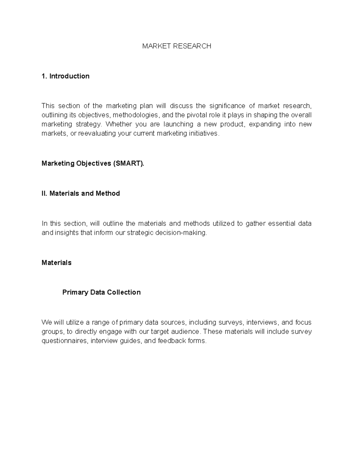 Market Research Methodology and Insights for Marketing Strategy - Studocu