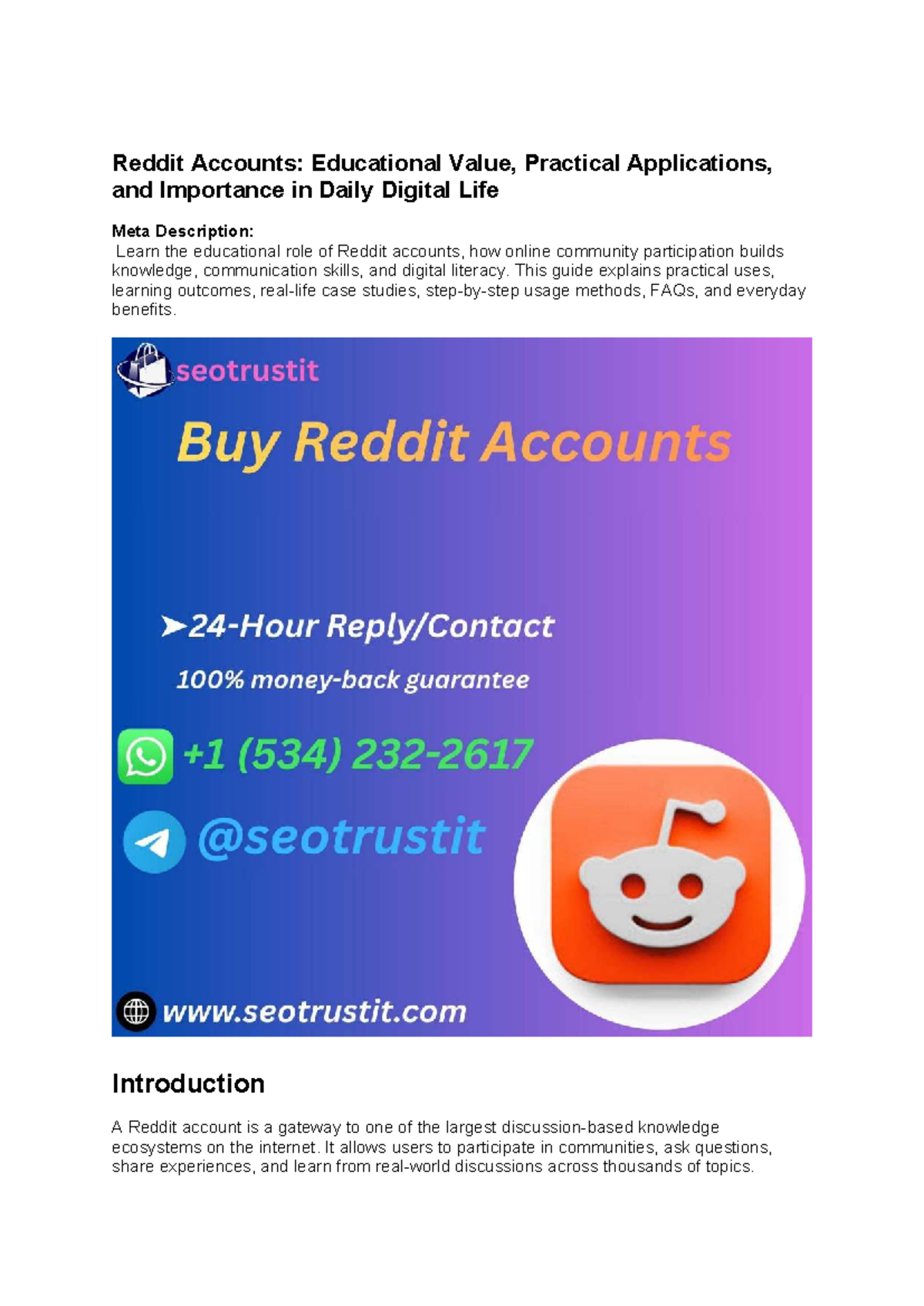 Reddit Accounts: Educational Insights & Practical Uses in 2026 - Studocu