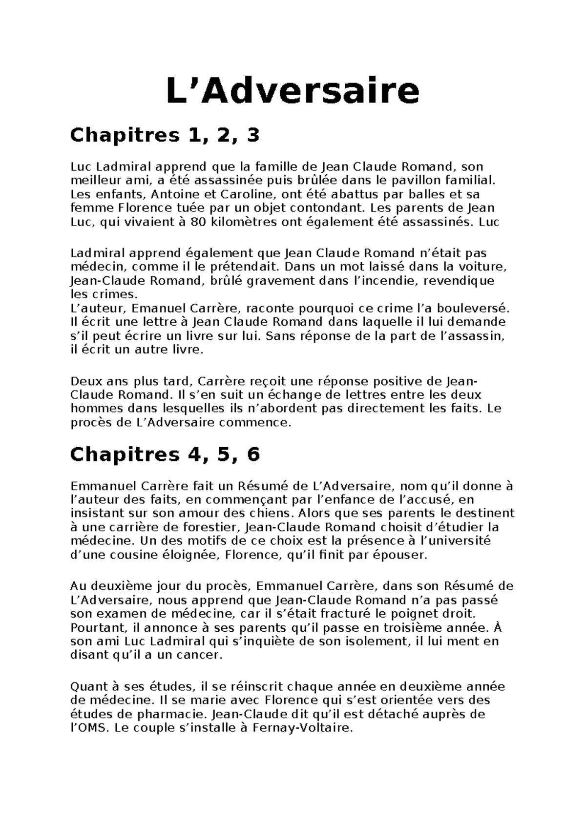 l-adversaire-r-sum-des-chapitres-1-11-de-l-uvre-de-carr-re-studocu