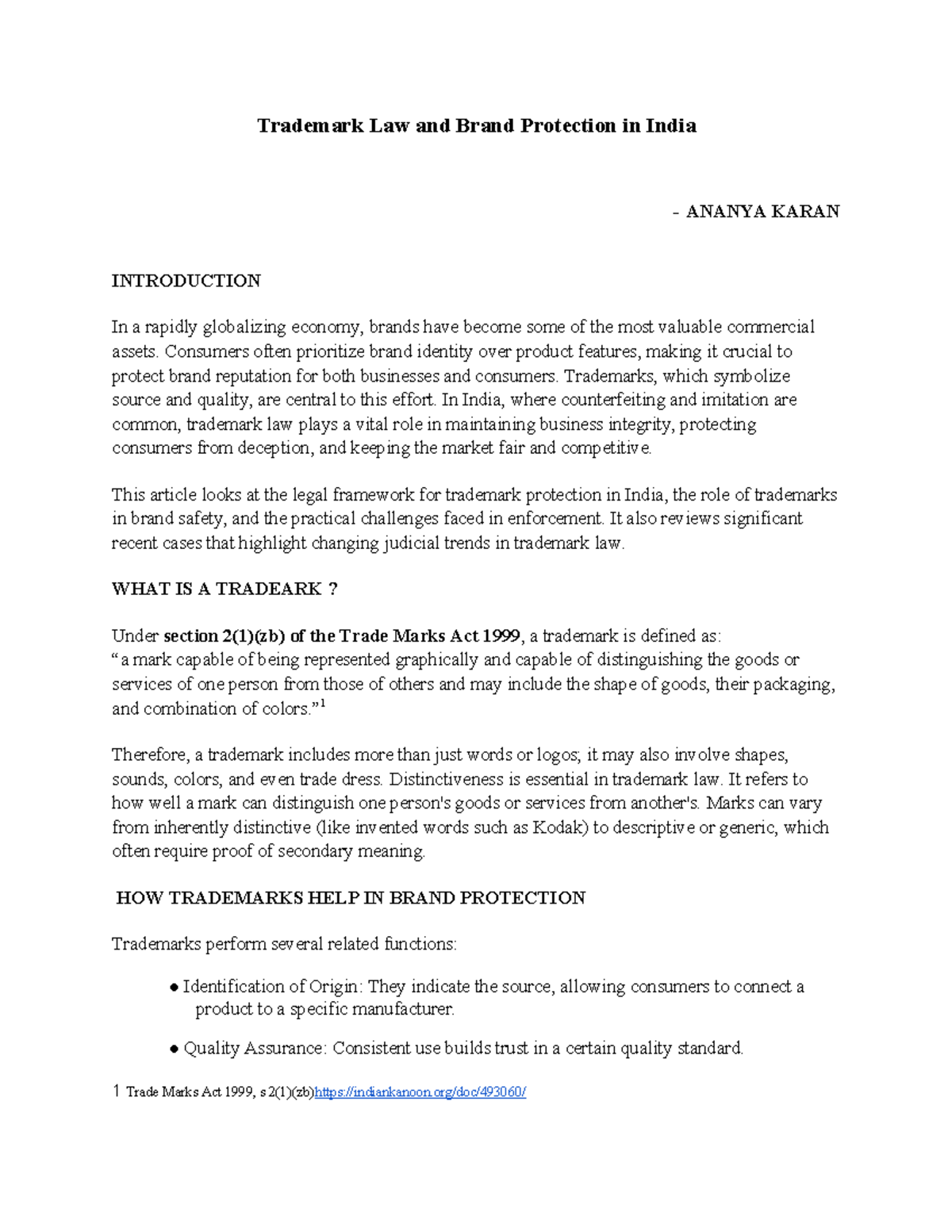 Trademark Law and Brand Protection in India: Key Insights and Case ...