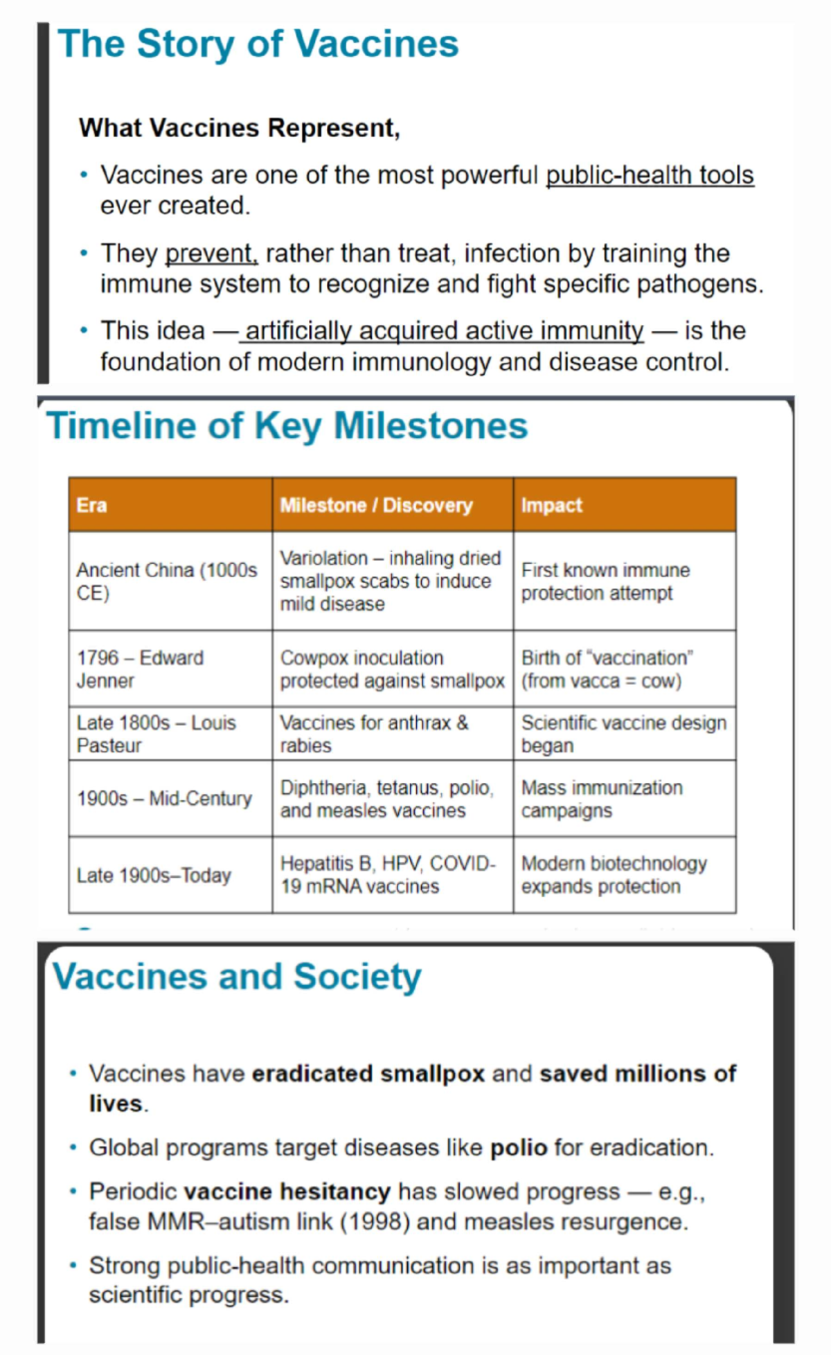 Comprehensive Study Guide for Course XYZ: Vaccines and Immunology - Studocu
