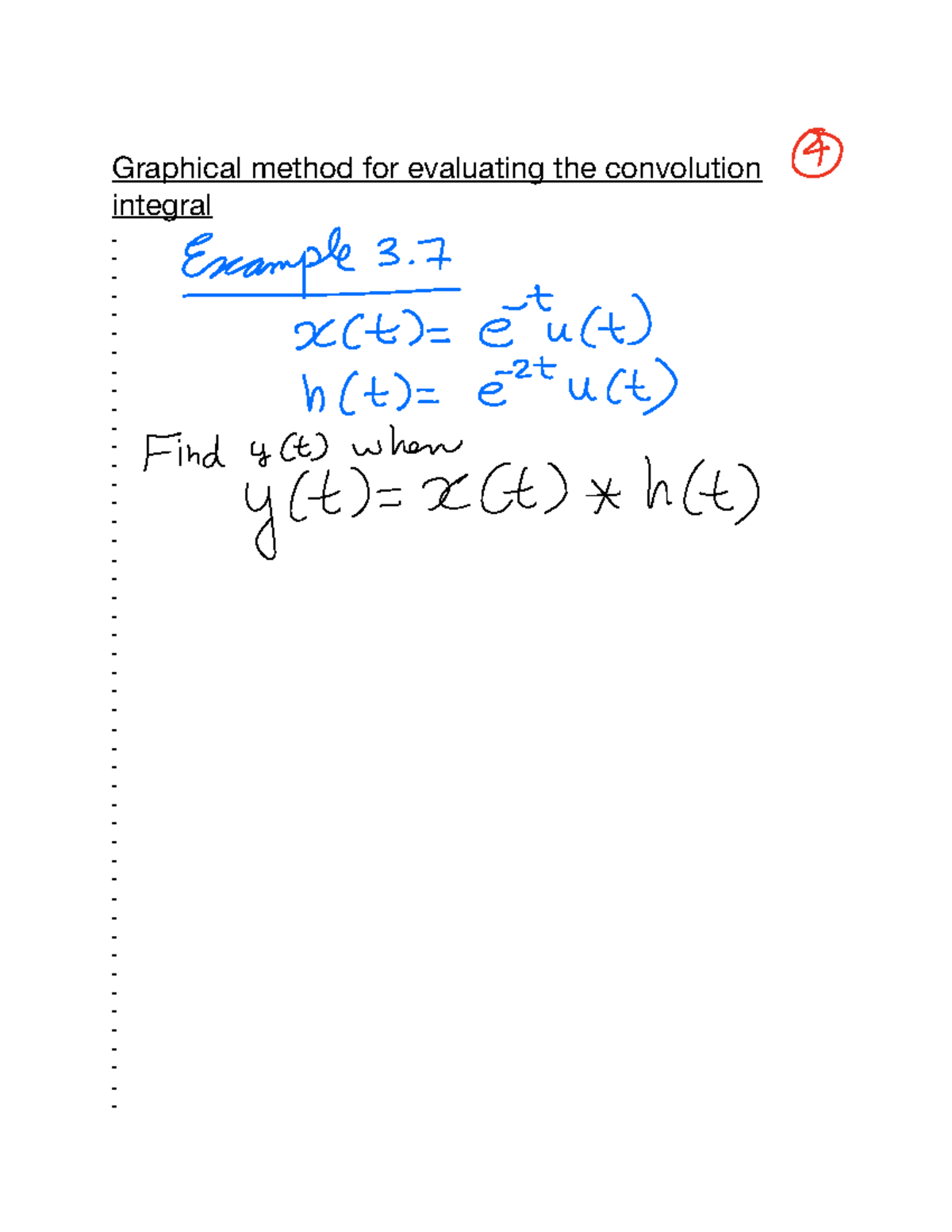 Convolution By Graphical Method Example 3 - ELEC242 - Graphical method ...
