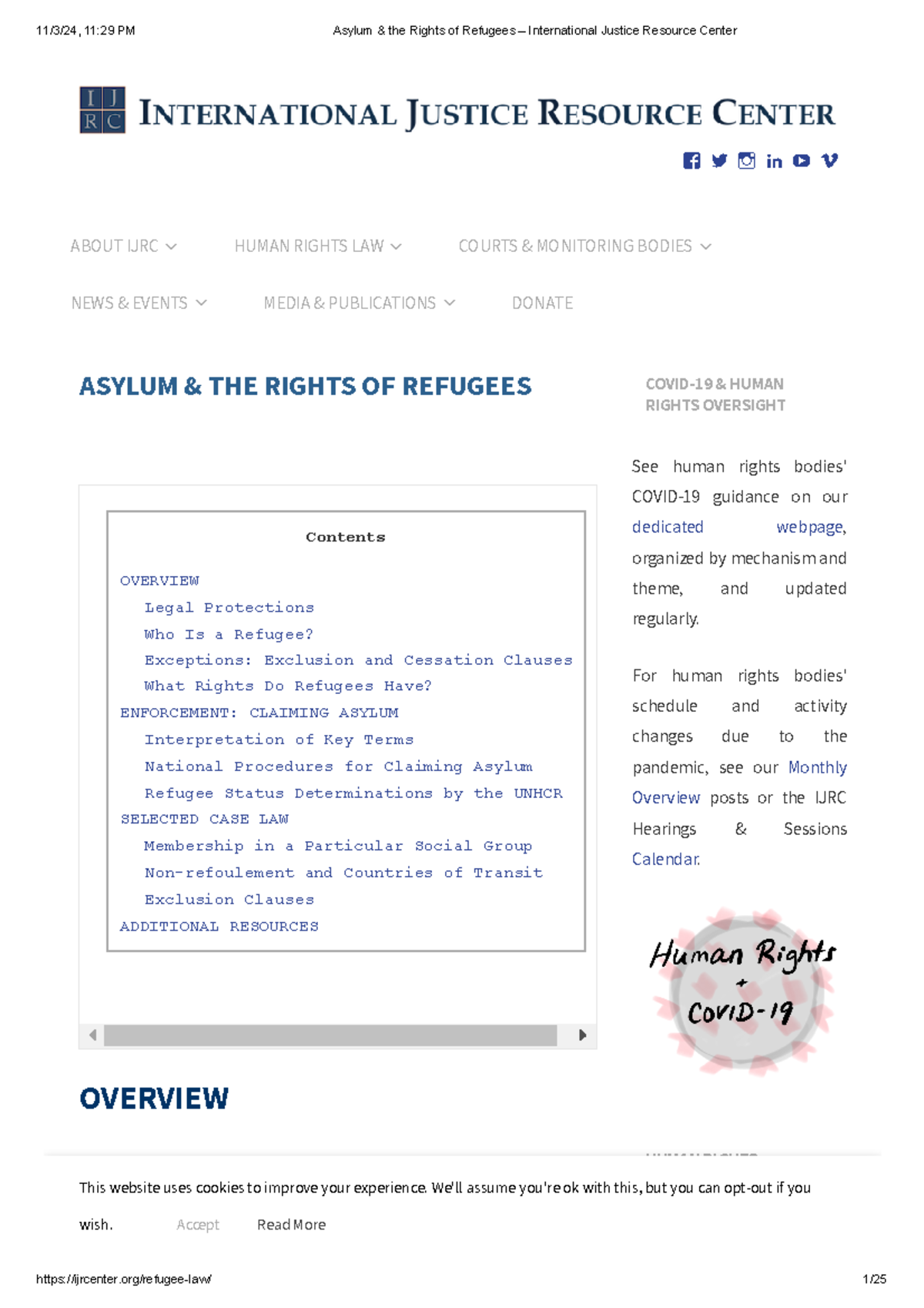 Asylum & the Rights of Refugees – International Justice Resource Center ...
