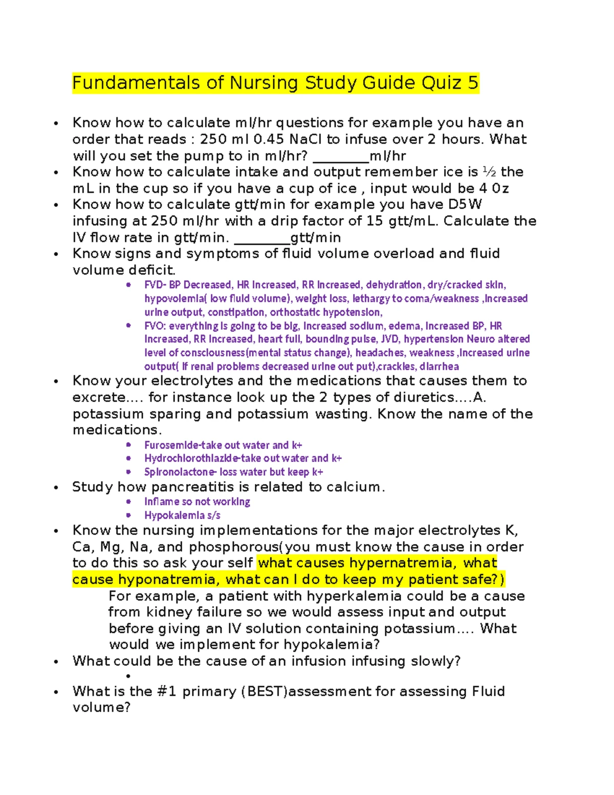 NUR 101 Exam 1 Study Guide: Nursing Process & Basic Care - Studocu