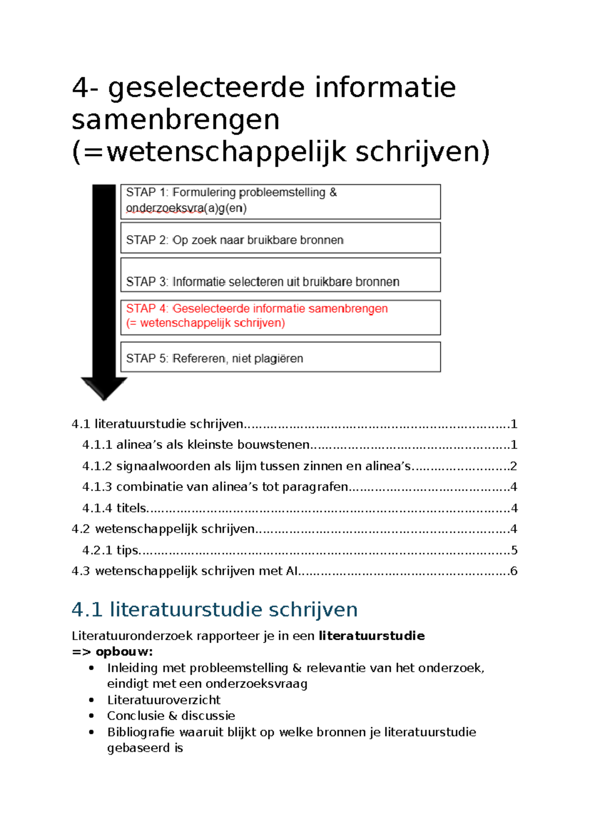 4- Wetenschappelijk Schrijven: Informatie Samenbrengen en Structureren ...