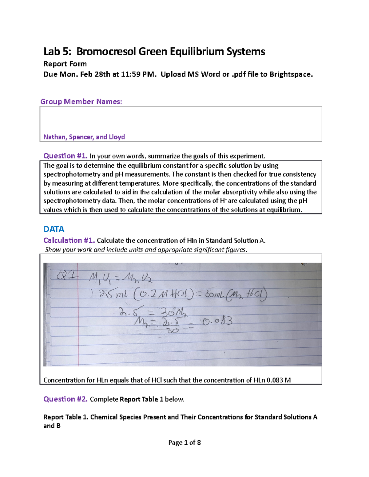 Report+FORM Lab+5+-+Bromocresol+Green+Equil+SP22 - Lab 5: Bromocresol ...