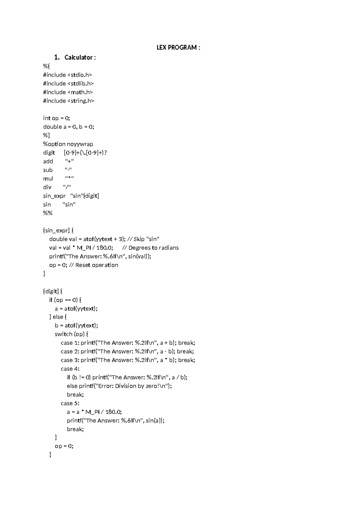 LEX Program: Calculator, Factorial, Prime, Even/Odd Functions Guide ...