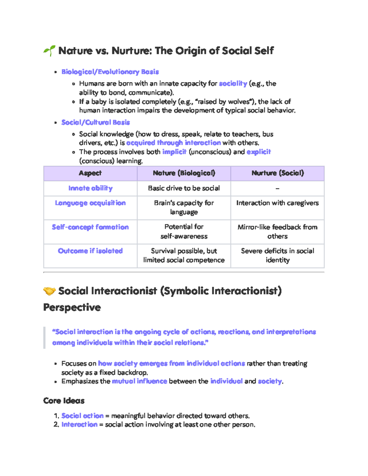 Mind, Body, and Self: Exploring Social Interaction and Identity - Studocu