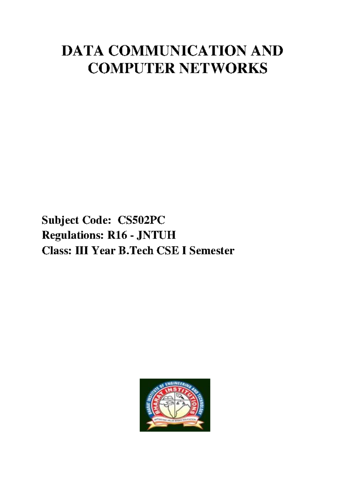 DATA Communication AND Computer Networks [KEC063]-converted - DATA ...