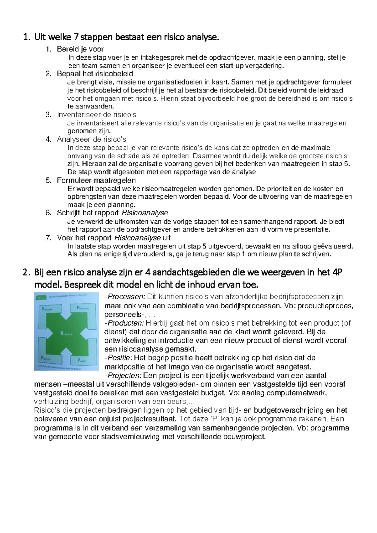Risicoanalyse en Beheersing: Een Inleiding tot Risicomanagement - Studocu