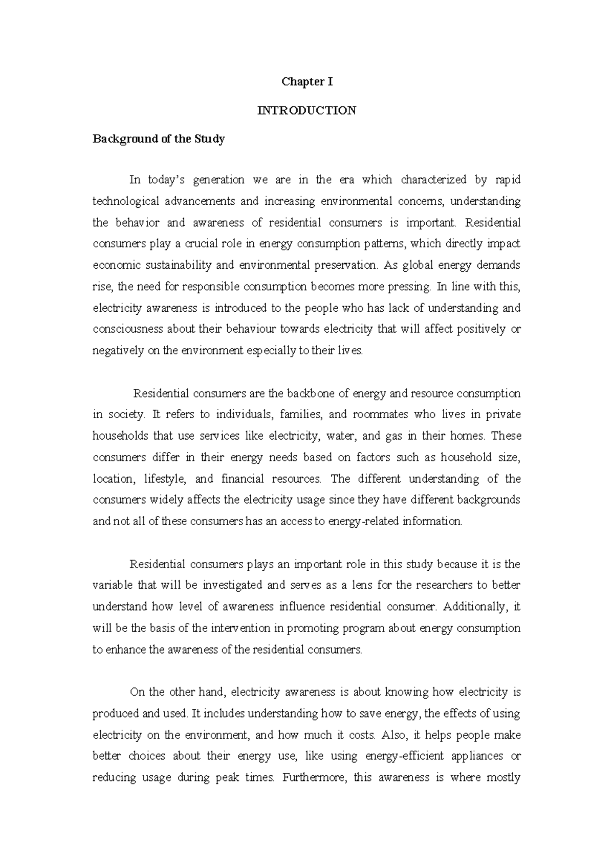 Chapter I - introduction - Chapter I INTRODUCTION Background of the ...