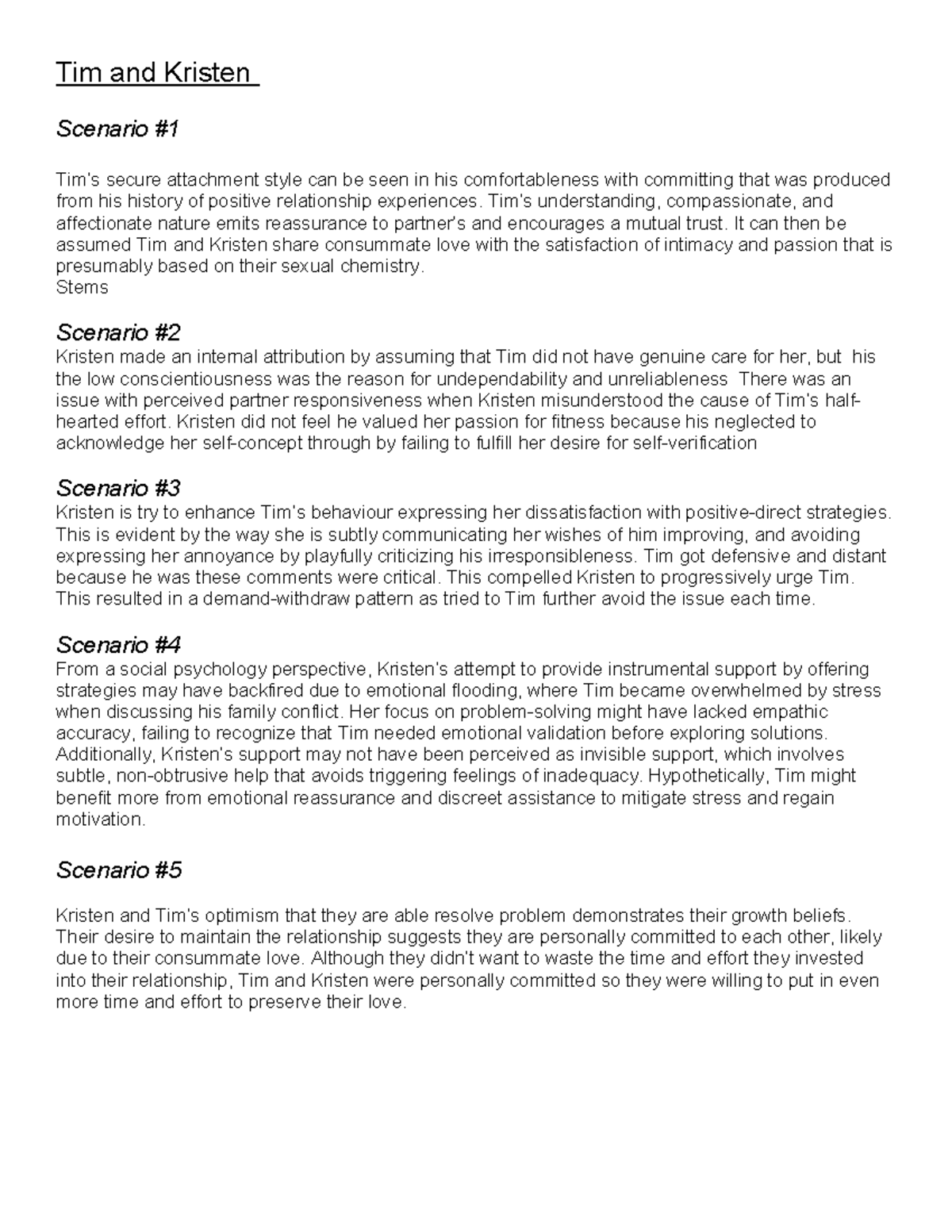 PS373 Assignment 2: Analyzing Attachment Styles in Relationships - Studocu