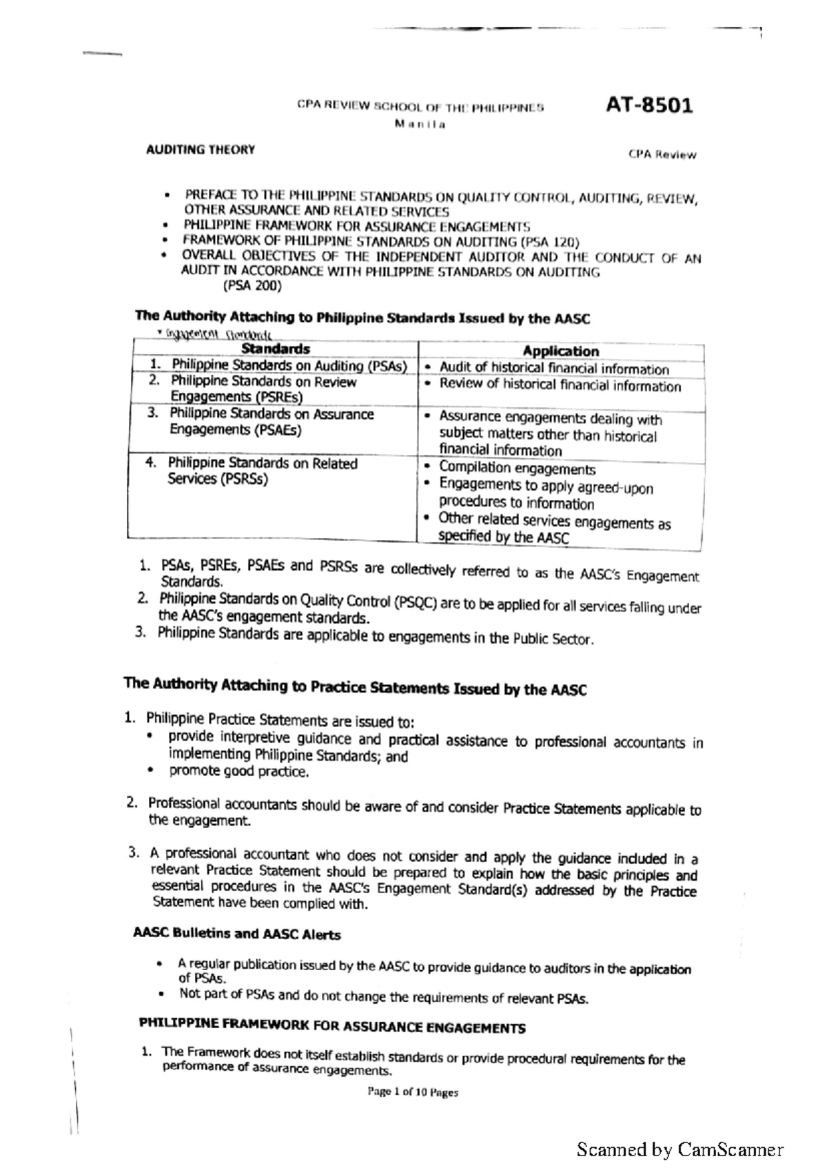 AT 8508 - CPA Review: Auditing Theory and Audit Sampling Techniques ...