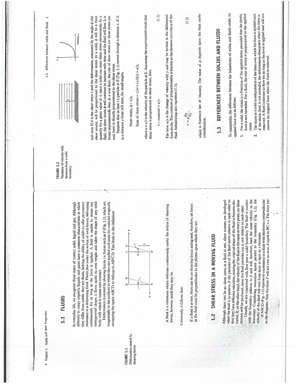 Fluid Mechanics: Chapter 1 - Properties and Behavior of Fluids - Studocu