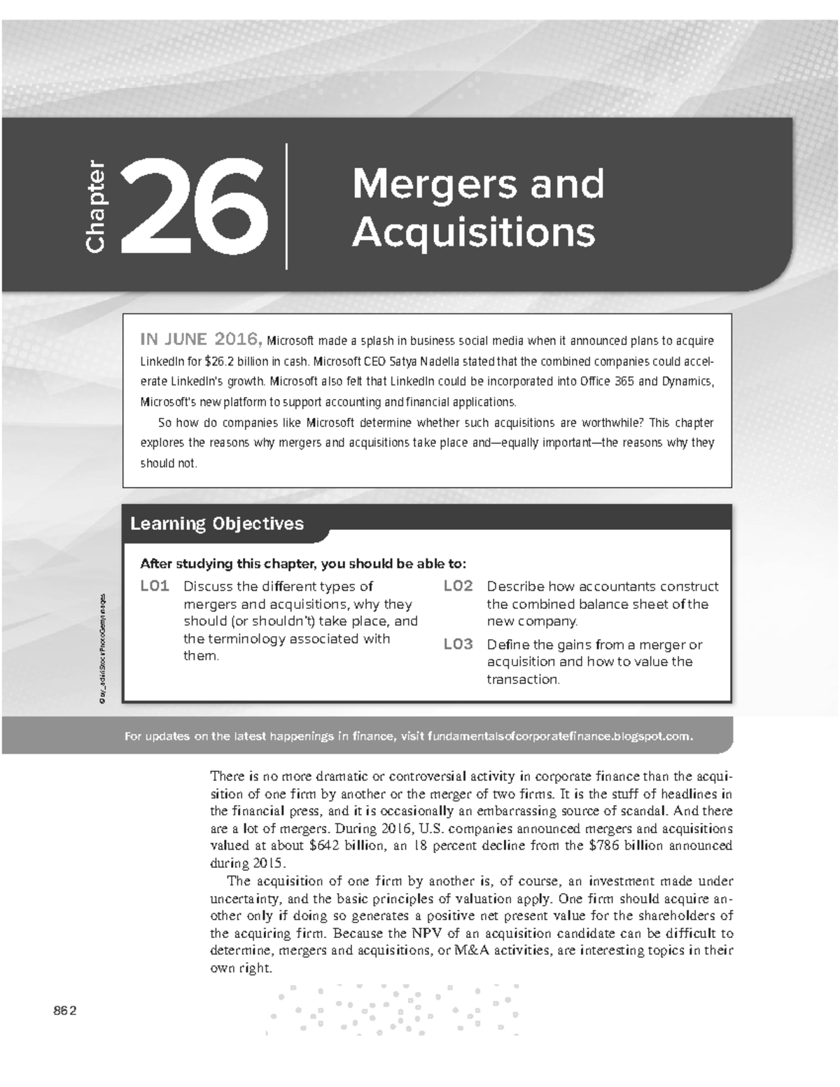 Chapter 26: Mergers and Acquisitions in Corporate Finance (Mn A) - Studocu