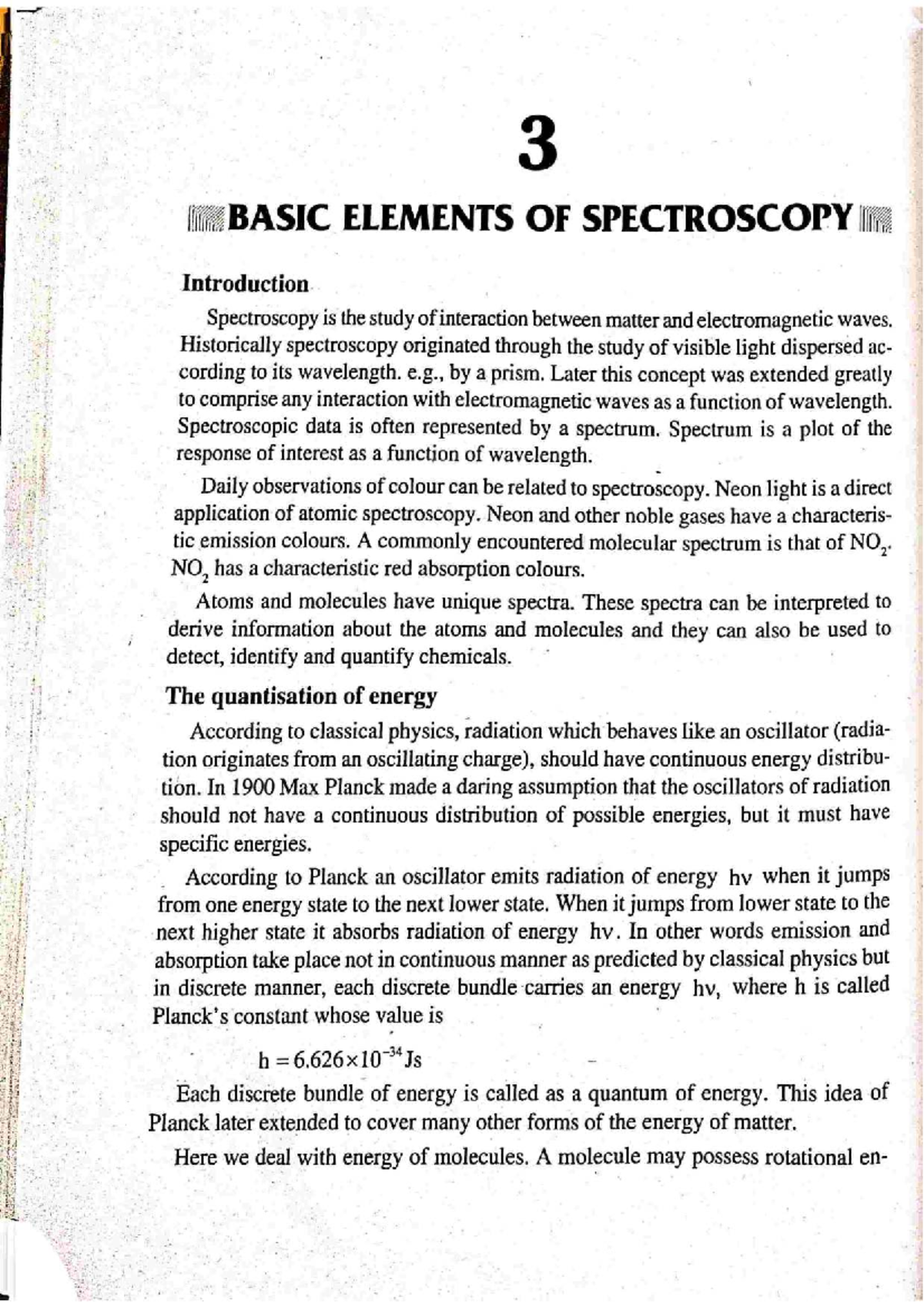 M3 Basic Elements of Spectroscopy - 6th Sem Statistical Physics Notes ...