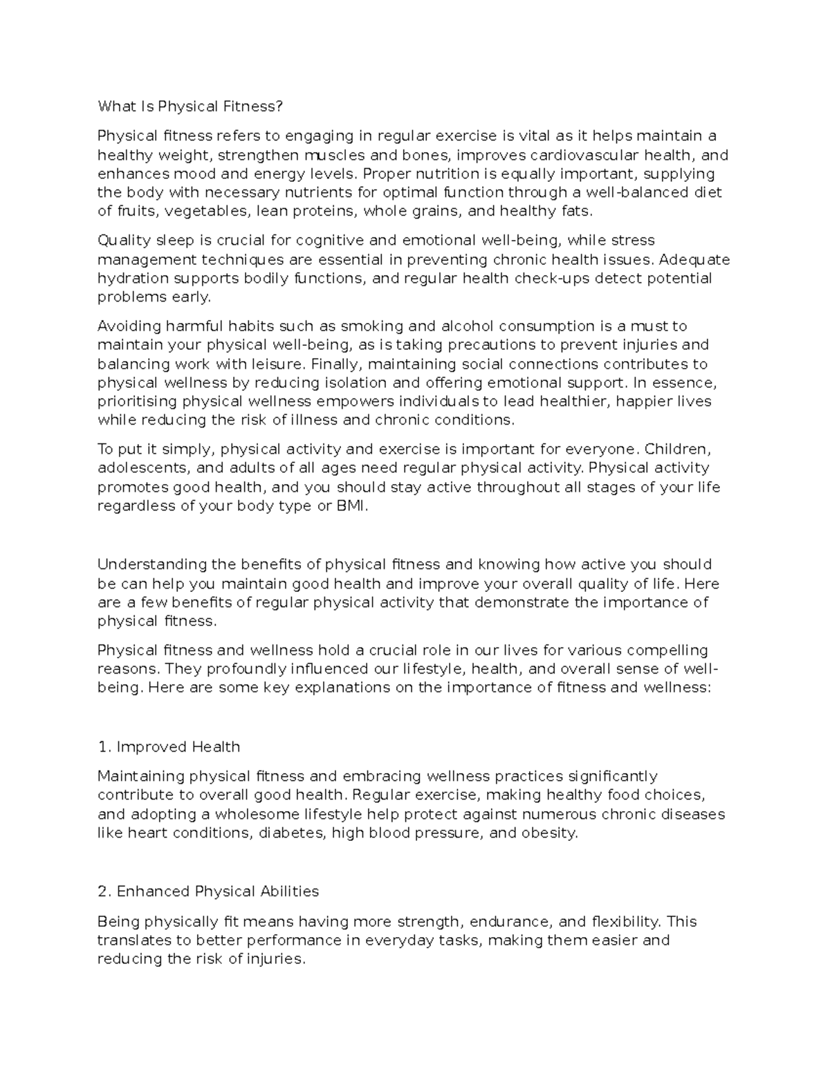 Why Is Physical Activity So Important for Health and Well-Being? - What ...