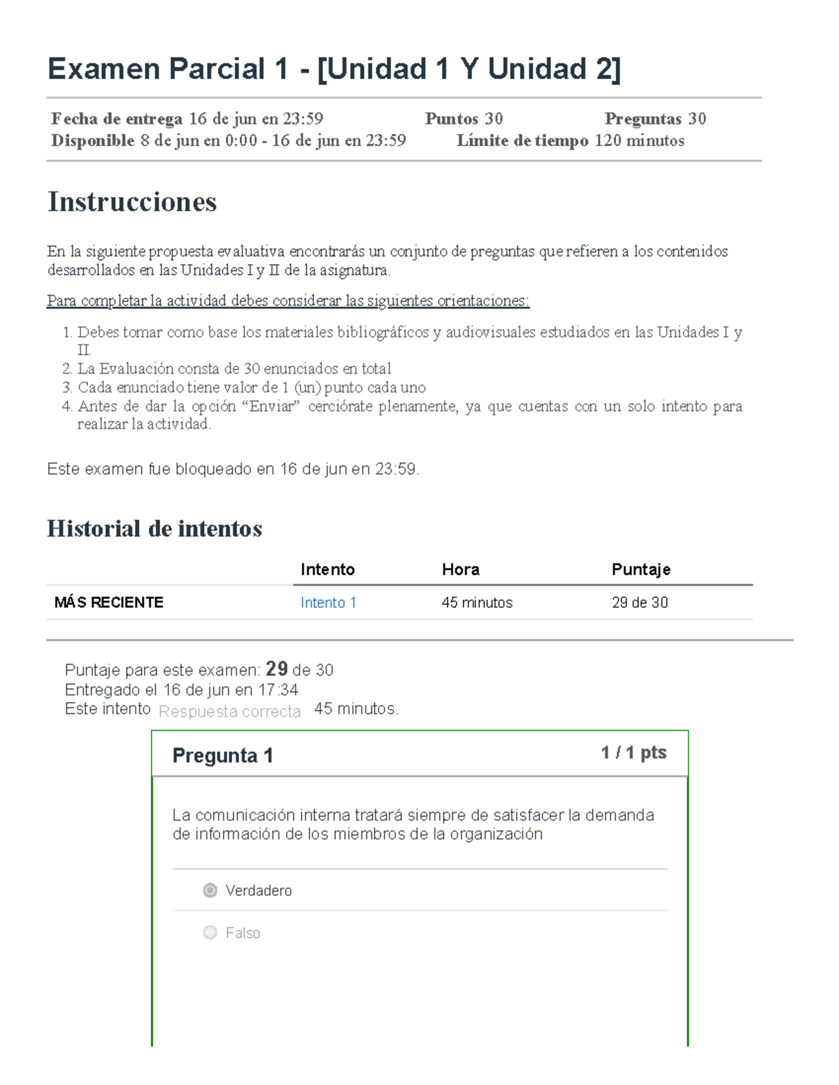 Examen Parcial 1 - Contenidos de Unidad I y II - Studocu