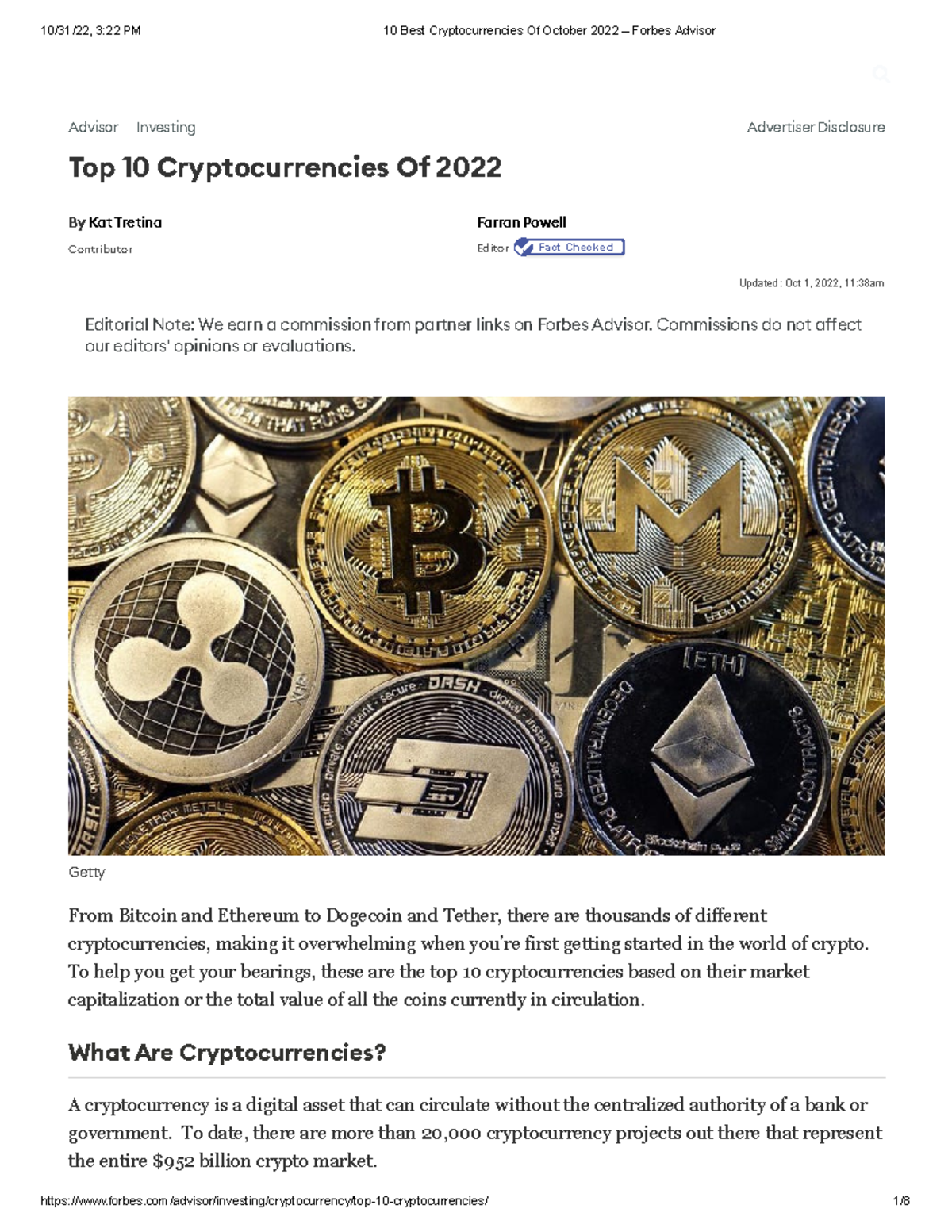 Top 10 Cryptocurrencies to Invest In - October 2022 Insights - Studocu