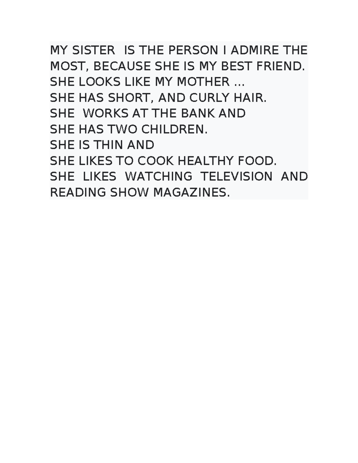 MY Mother IS THE Person I Admire THE MOST - español normas apa - MY ...