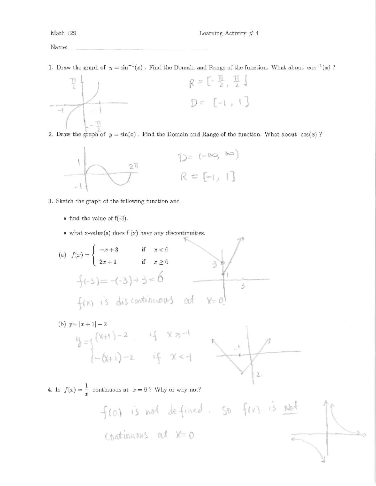 Midterm Study Guide for Math 129: Learning Activity 4 Insights - Studocu