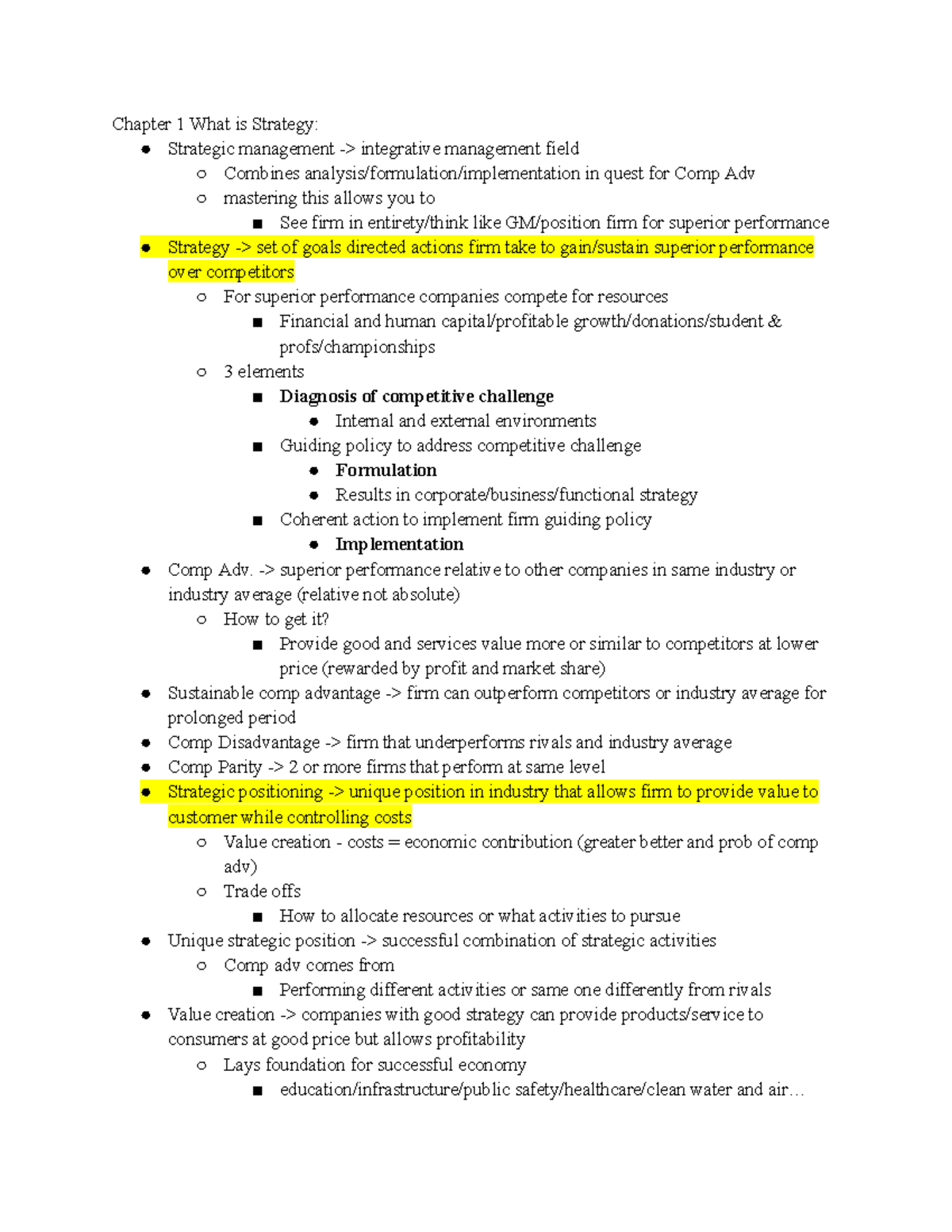 Midterm Study Guide for Strategic Management Essentials (SM 101) - Studocu
