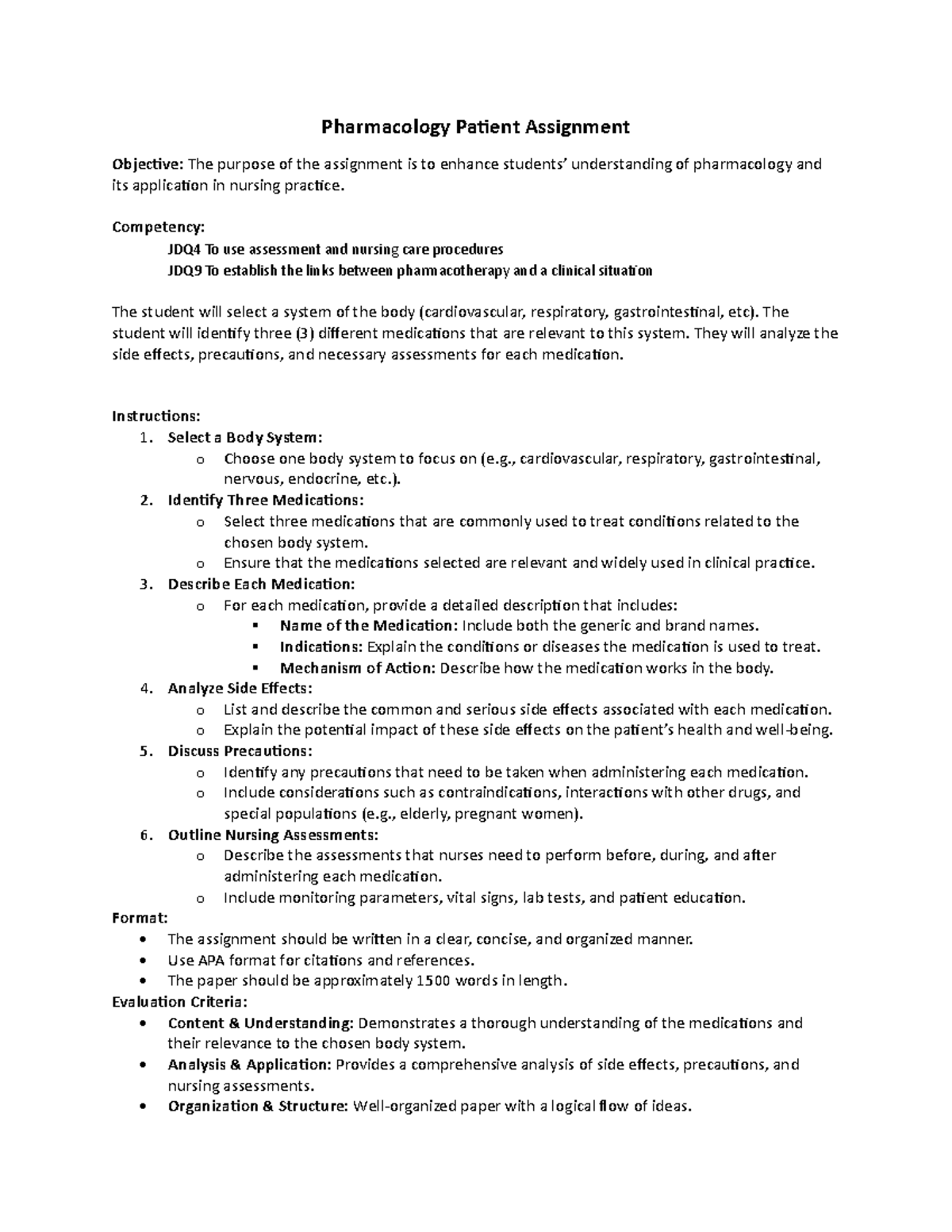 Pharmacology Patient Assignment-3 - Pharmacology Patient Assignment ...