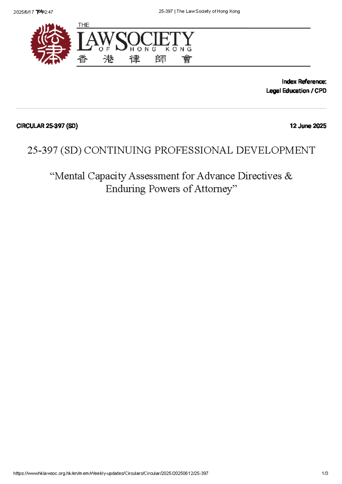 CPD Course: Capacity Assessment for Advance Directives (SD) - Studocu