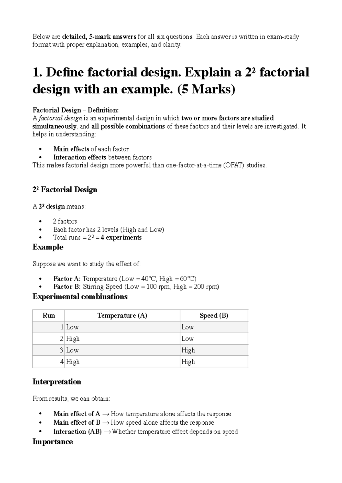Biostatistics - BRM: Comprehensive Guide to Factorial Design and RSM ...