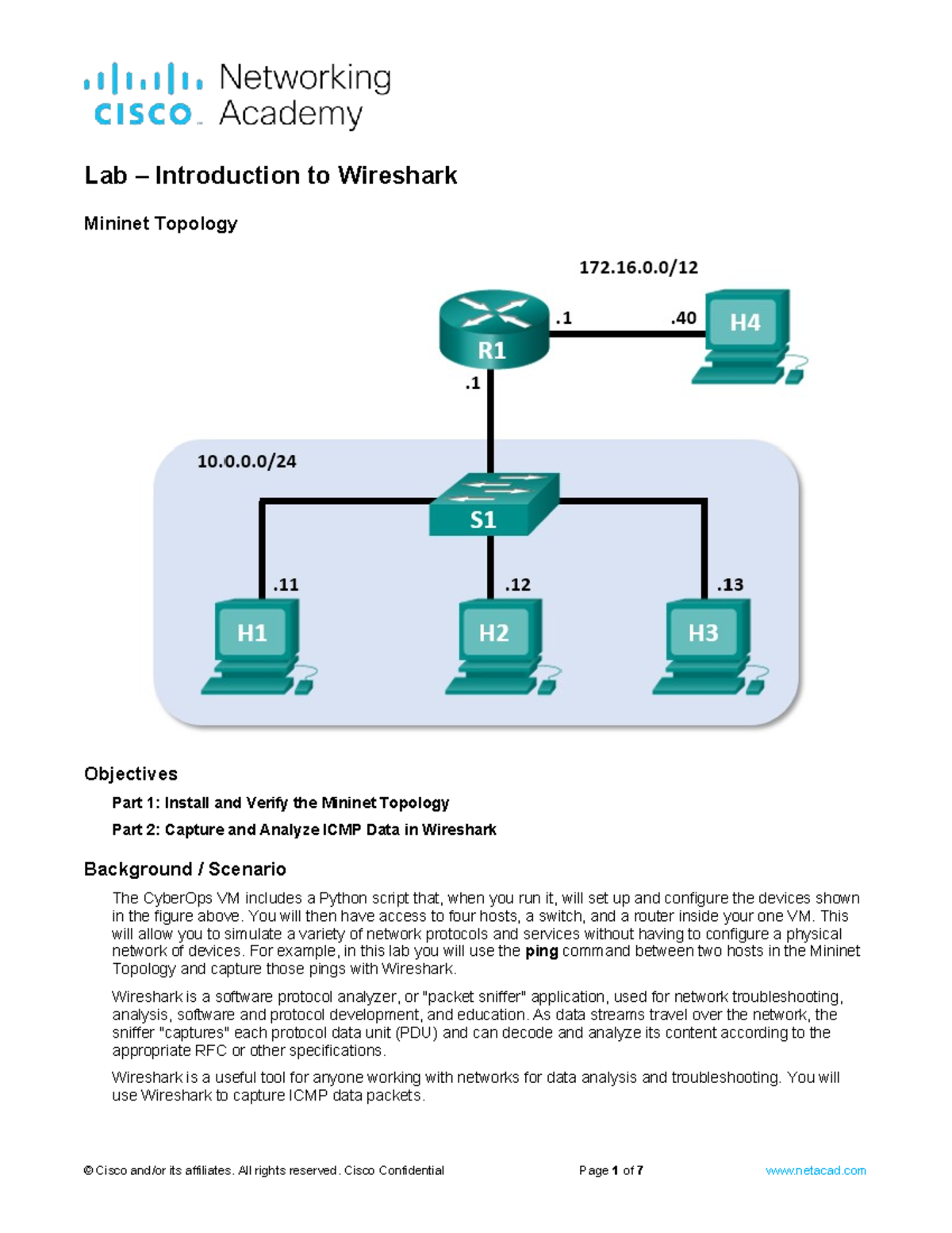 IT0005 - Lab 6: Intro to Wireshark & Mininet Topology Setup - Studocu
