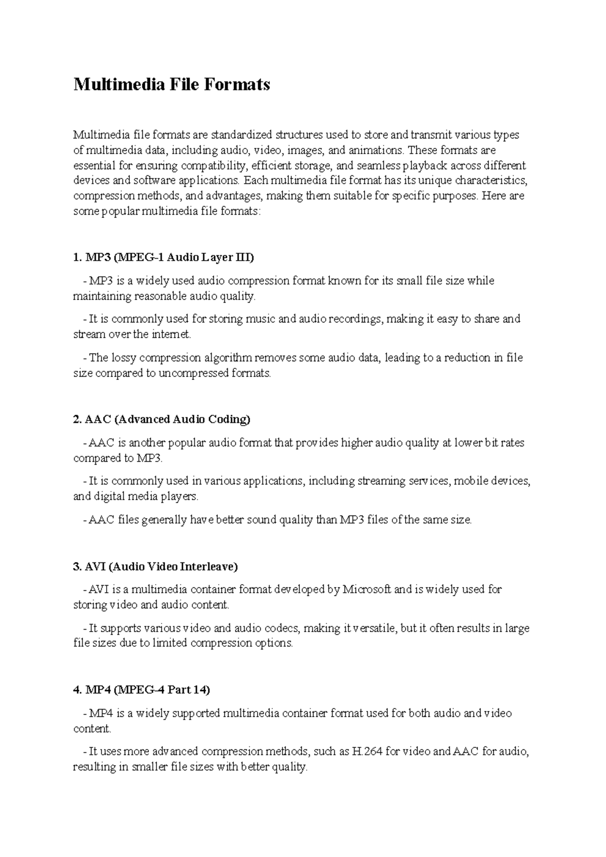 Module 2 - Multimedia File Formats & Communication Protocols Note - Studocu