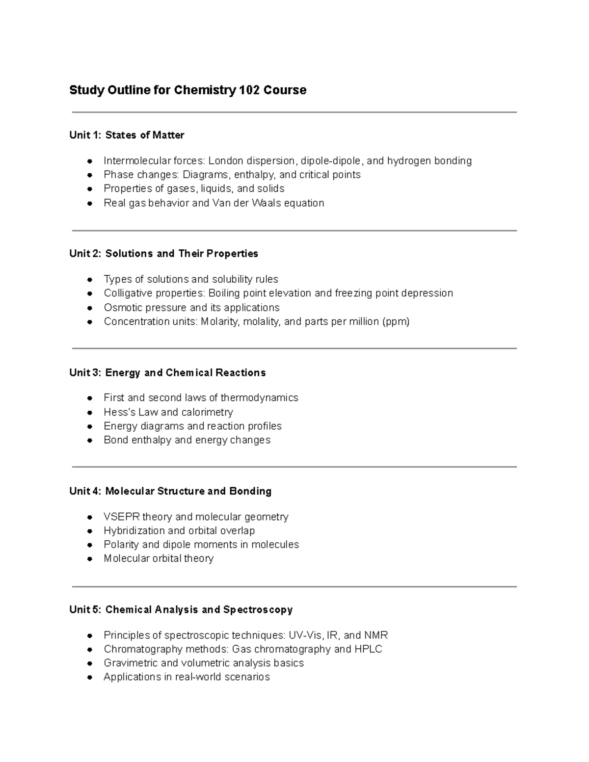 CHEM 102 - Comprehensive Study Notes for Final Exam Prep - Studocu