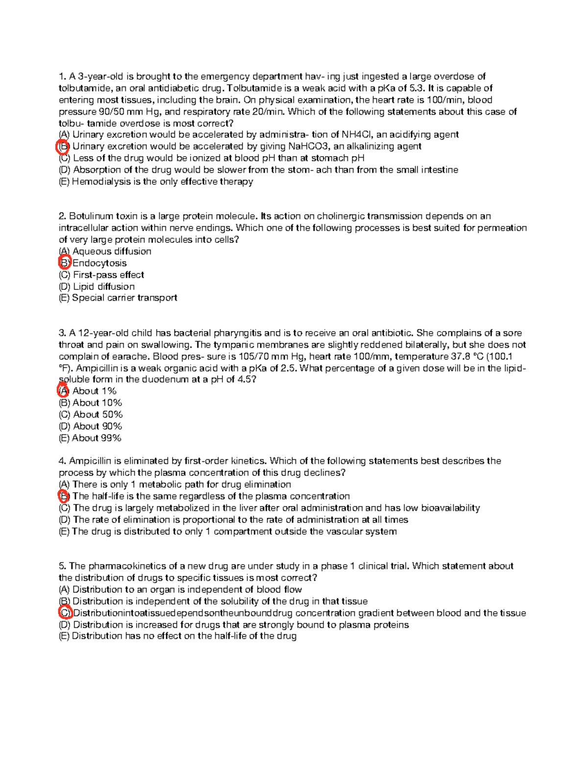 Final Exam Answers for Pharmacology MCQs (Course Code: PHAR 101) - Studocu