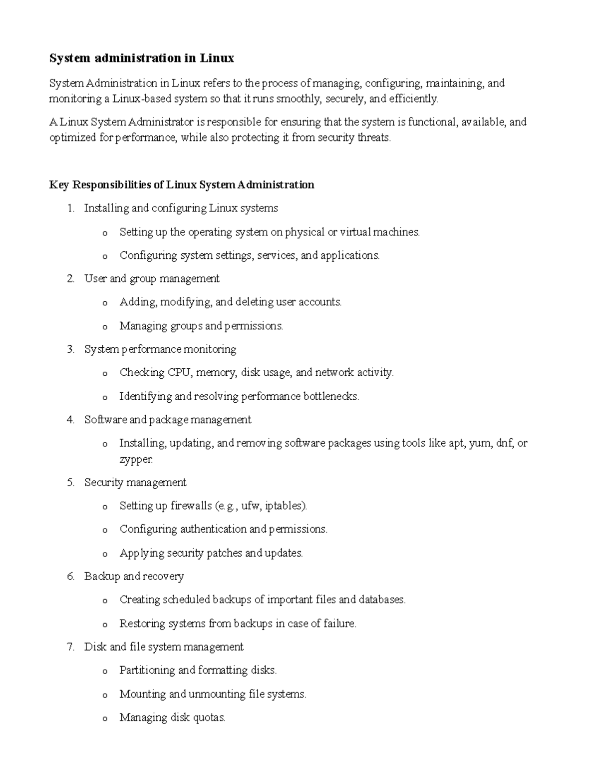 Module 3 - Linux System Administration Notes - Studocu