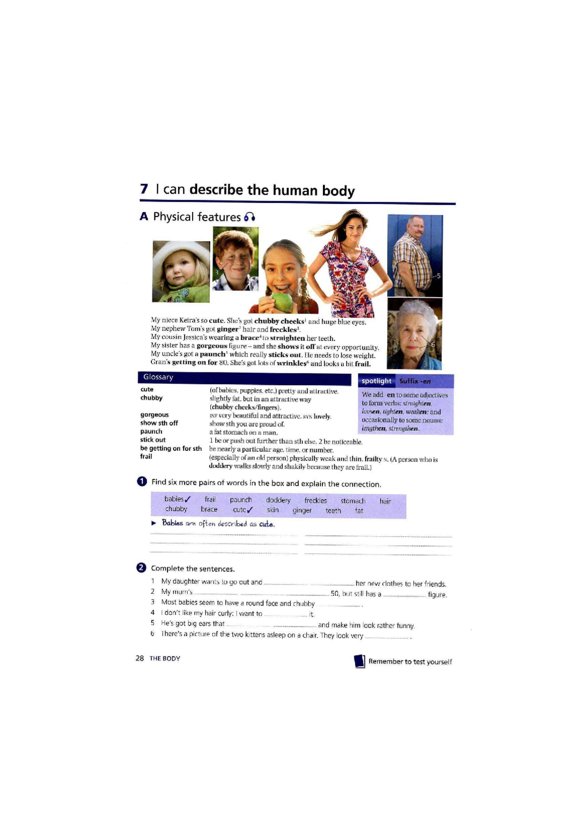 Worksheet 1 - Describing Human Body Features and Fashion Tips - Studocu
